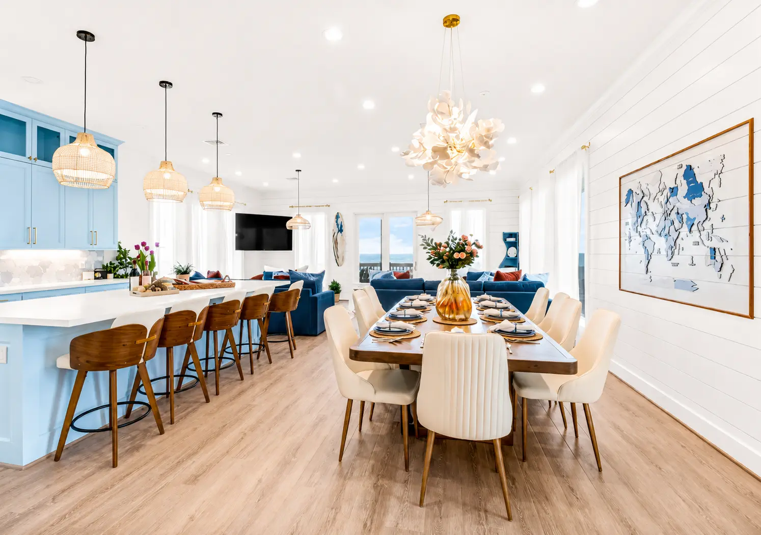 Dining area with seating for the whole family